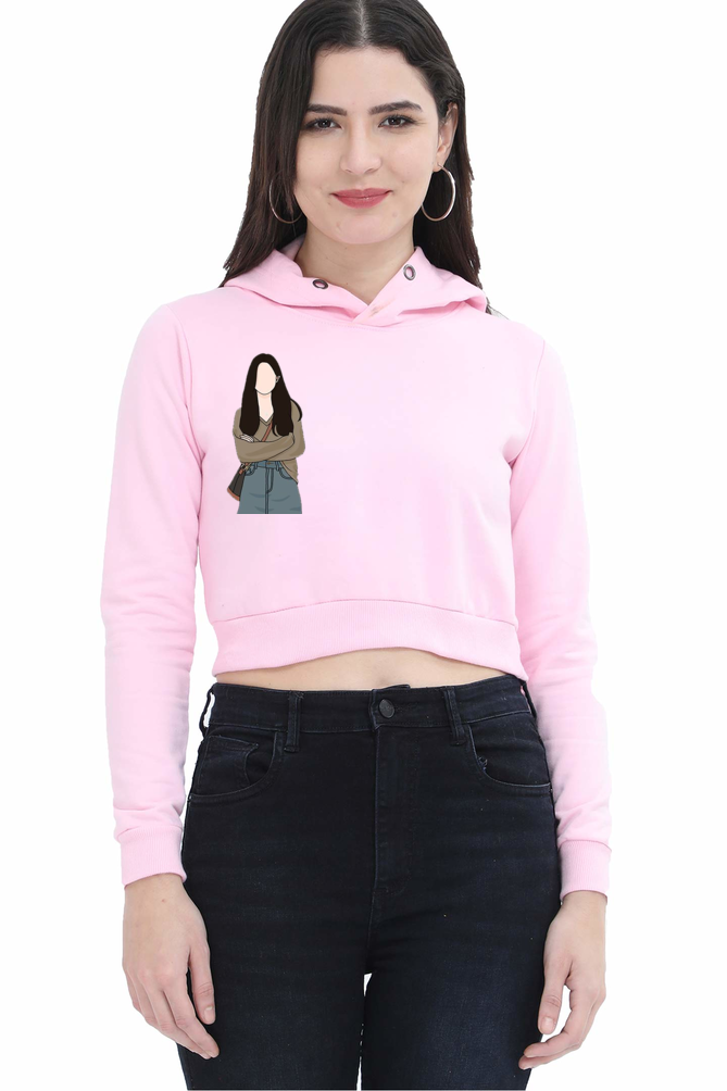 Printed Crop HOODIE