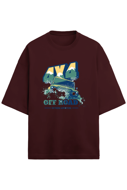 An Oversized T - Terry Cotton Maroon