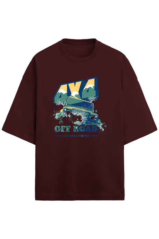 An Oversized T - Terry Cotton Maroon