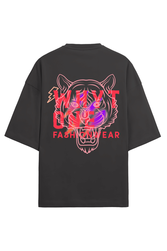 An Oversized T - Terry Cotton Black