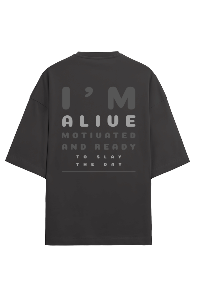 An Oversized T - Terry Cotton Black