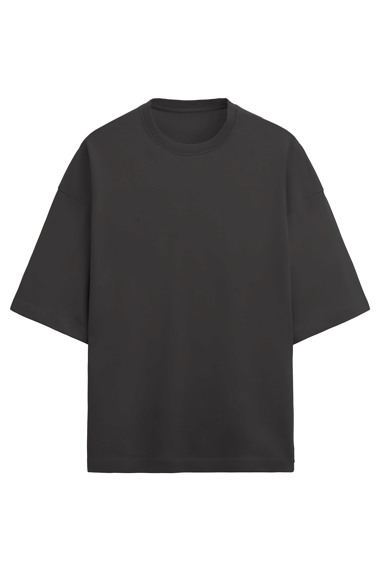 An Oversized T - Terry Cotton Black