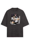 An Oversized T - Terry Cotton Black