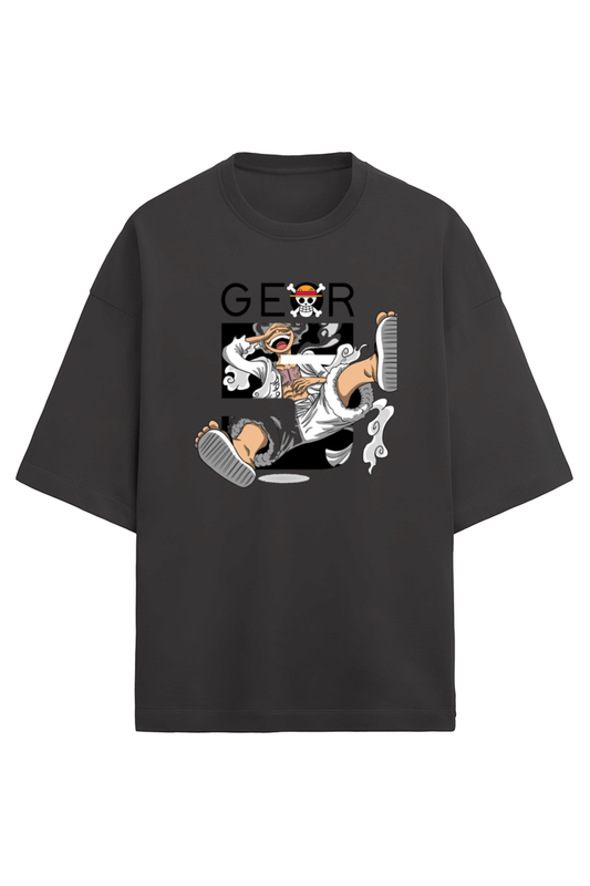 An Oversized T - Terry Cotton Black