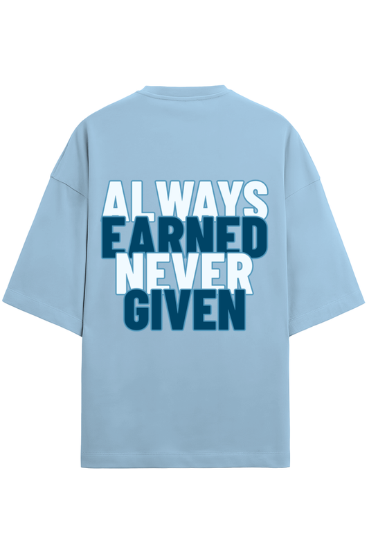 An Oversized T - Terry Cotton Baby Blue