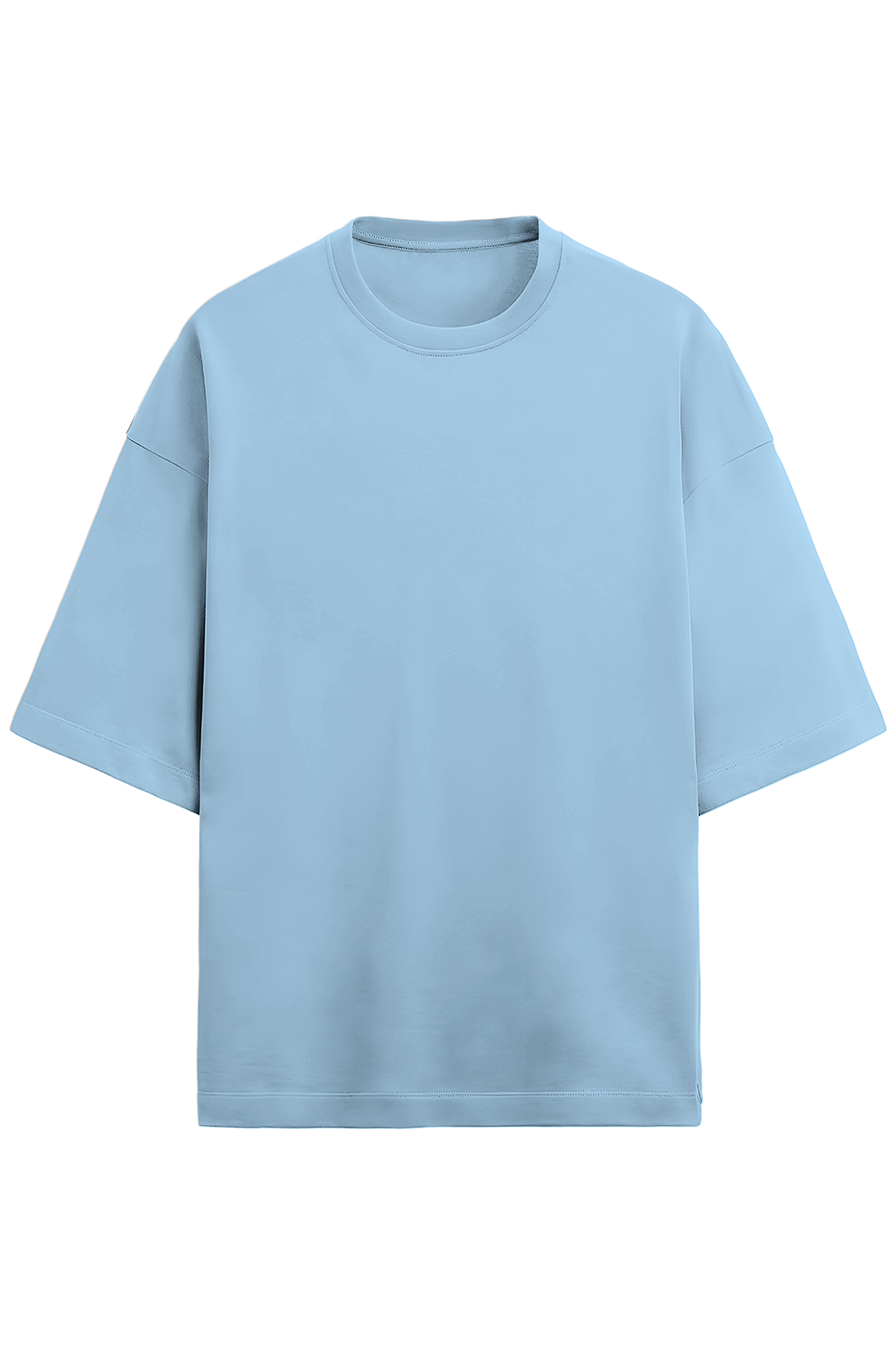 An Oversized T - Terry Cotton Baby Blue