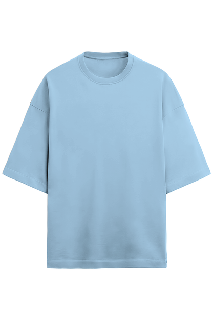 An Oversized T - Terry Cotton Baby Blue