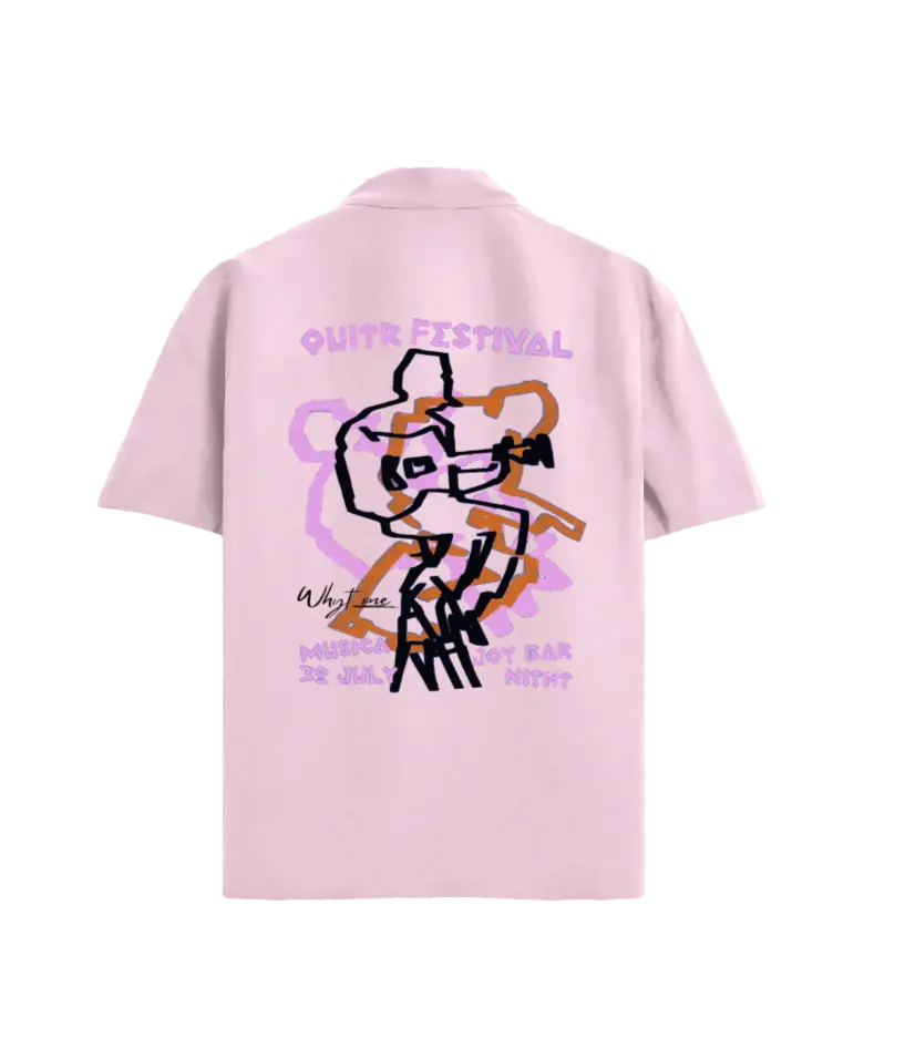 French terry Oversized Button Shirt