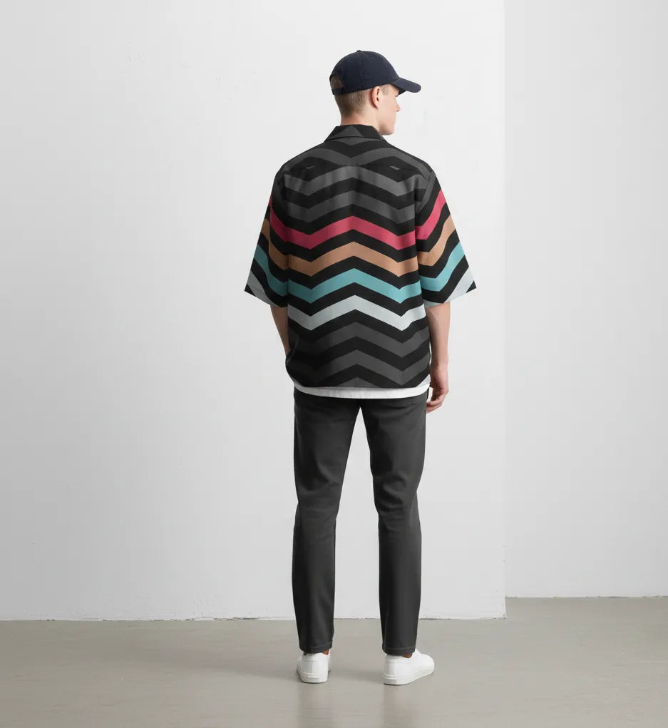 Retro Stripes Relax-Fit button shirt Point 27.5