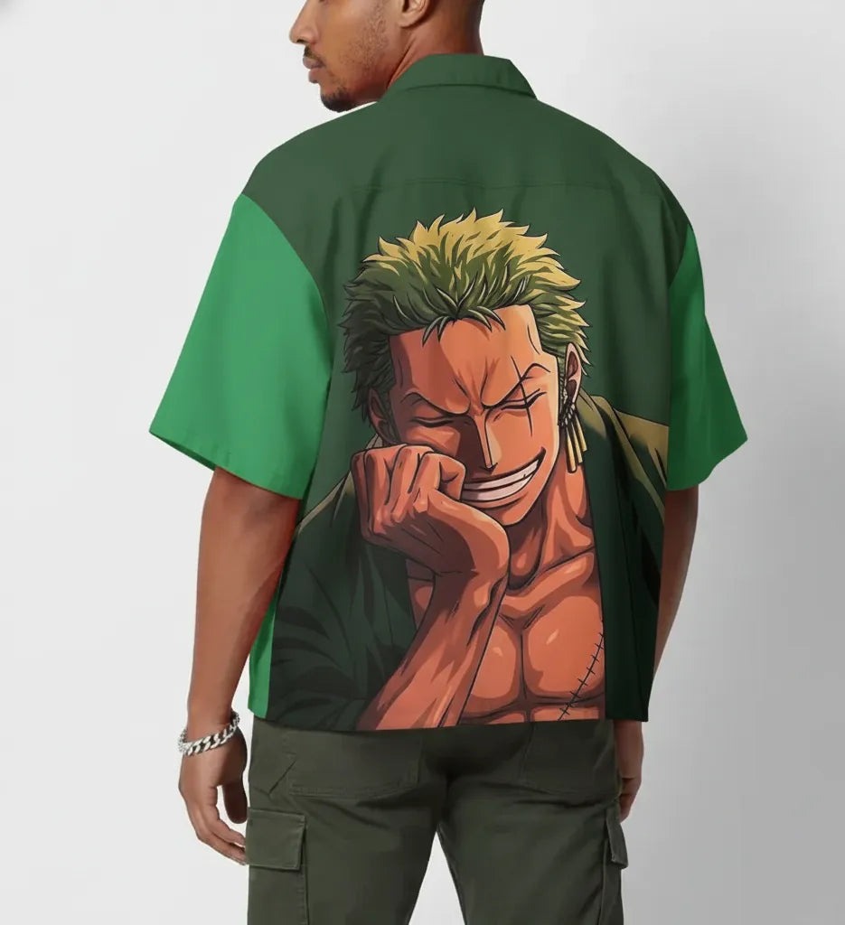 Green Blade Relax-Fit Button Shirt Point 5.0