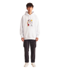 French Terry Hoodie- White