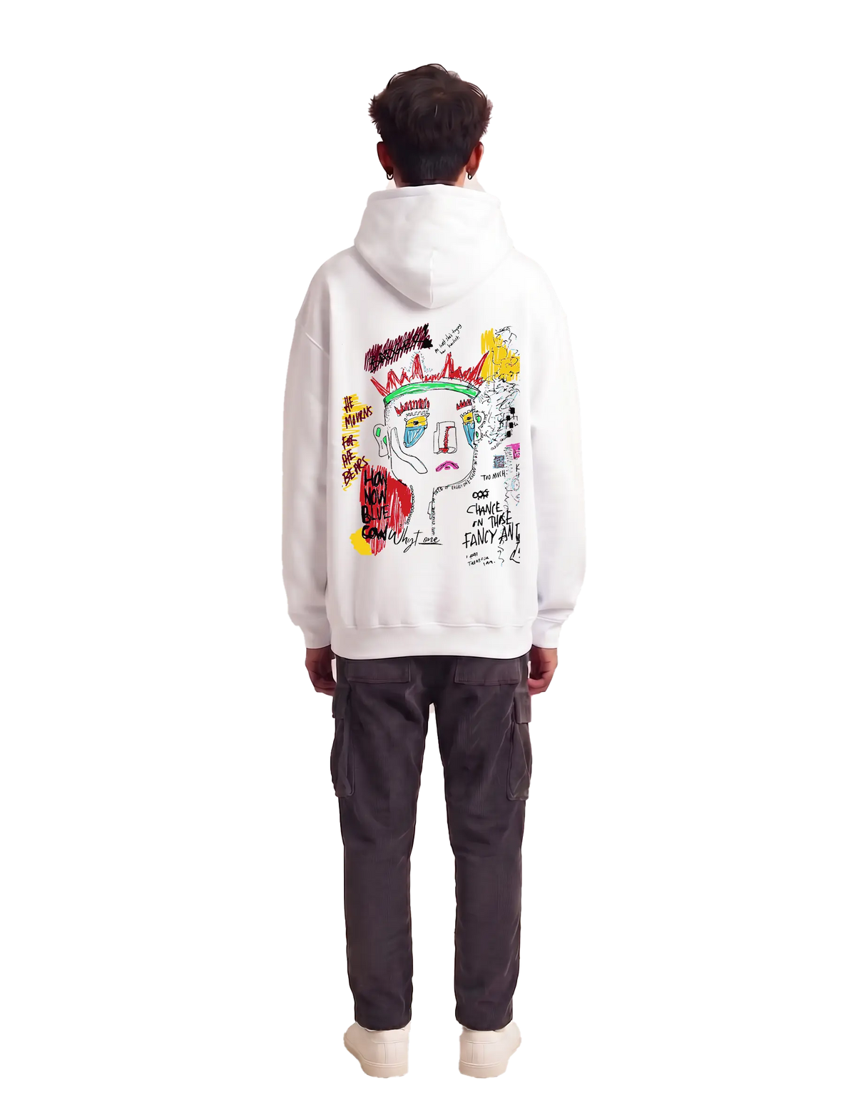French Terry Hoodie- White