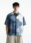 Ocean Mix Relax-Fit Button Shirt Point 42.7