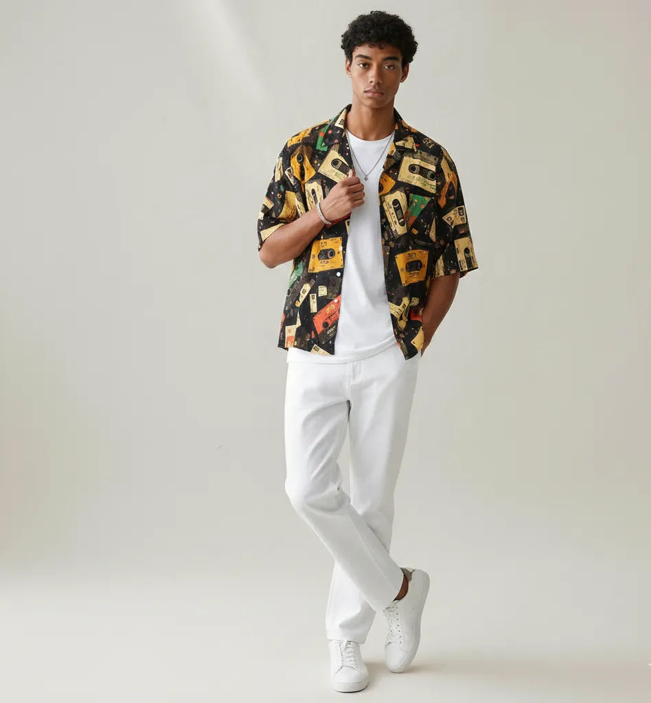 Brick Drip Relax-Fit Button shirt Point 8.0
