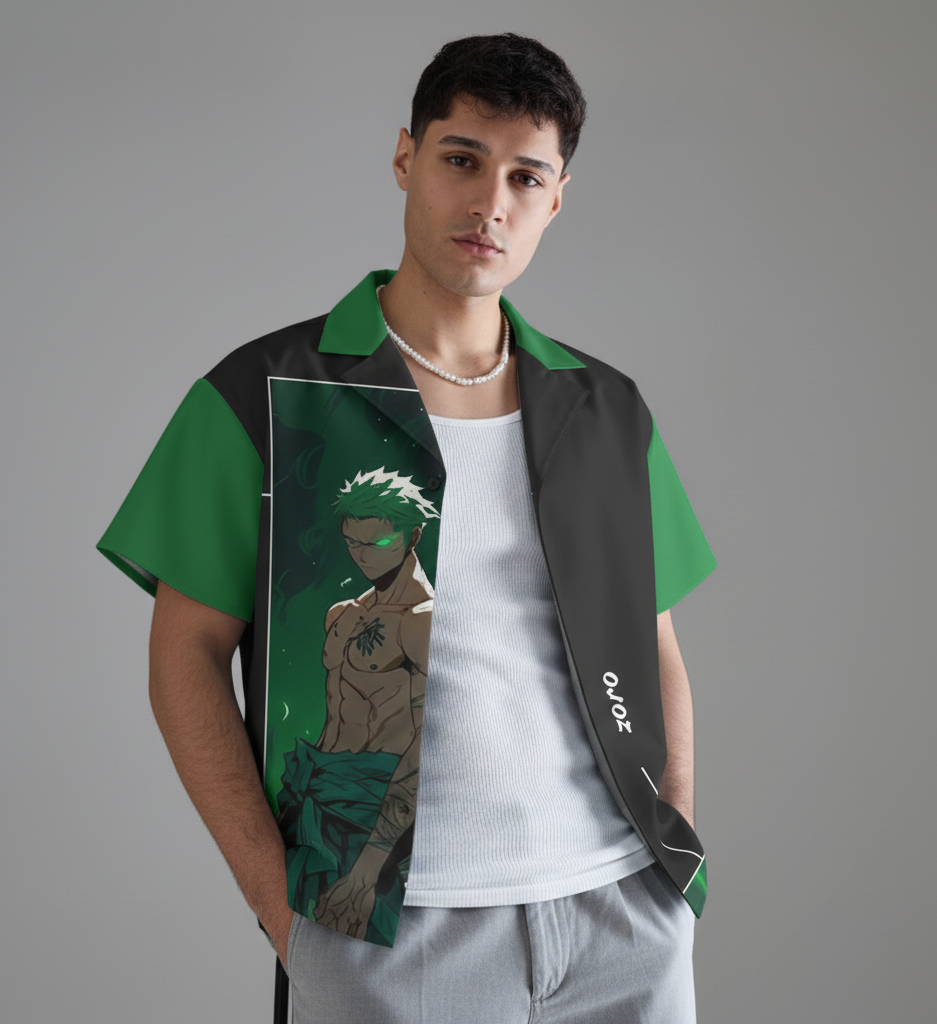 Green Blade Relax-Fit Button Shirt Point 5.0