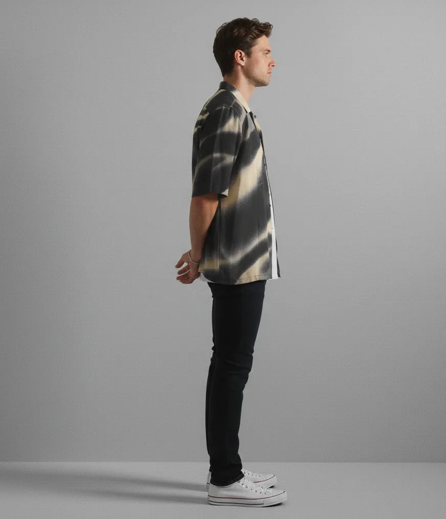 Shadow Drip Relax-Fit Button shirt Point 41.8