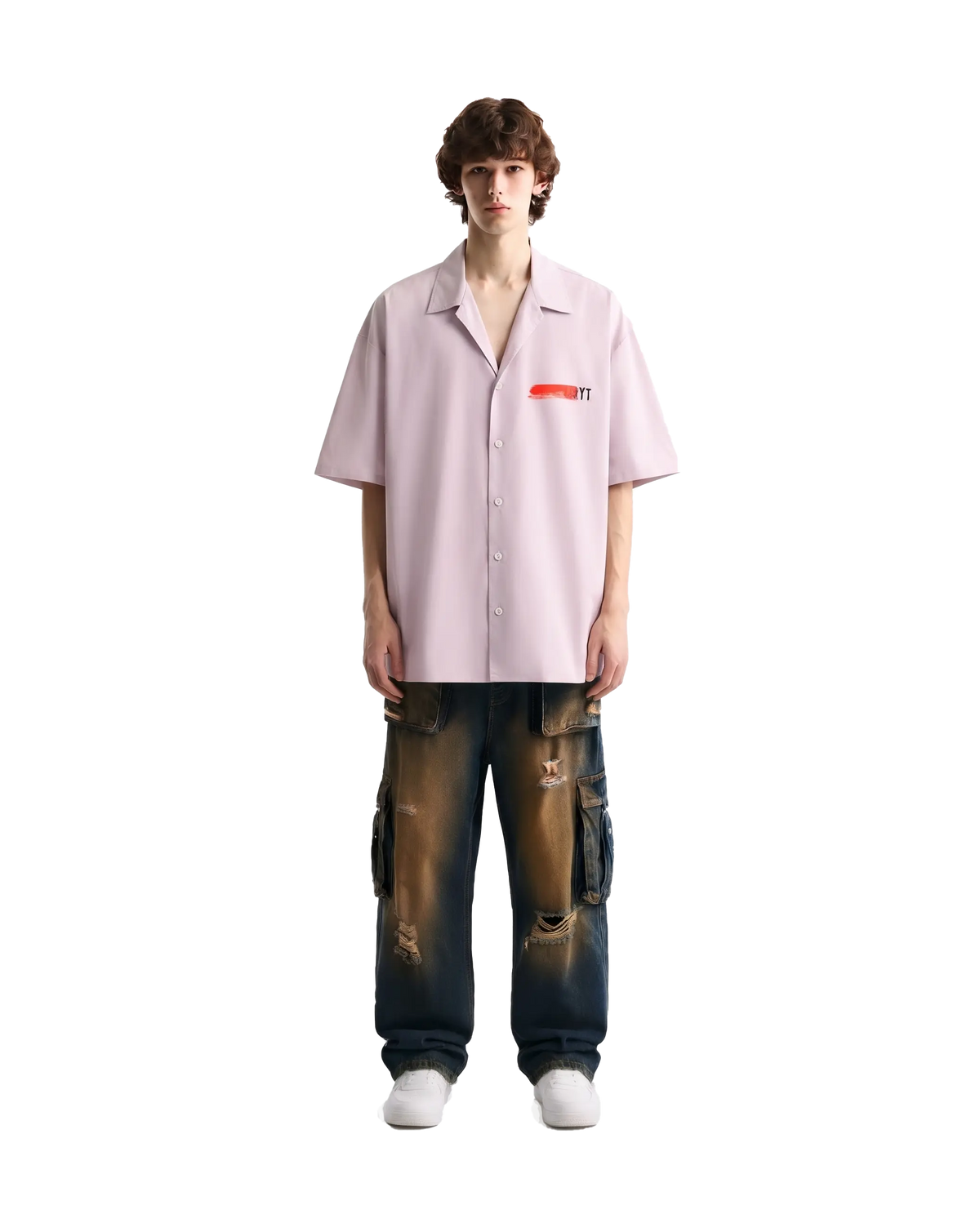 French terry Oversized Button Shirt