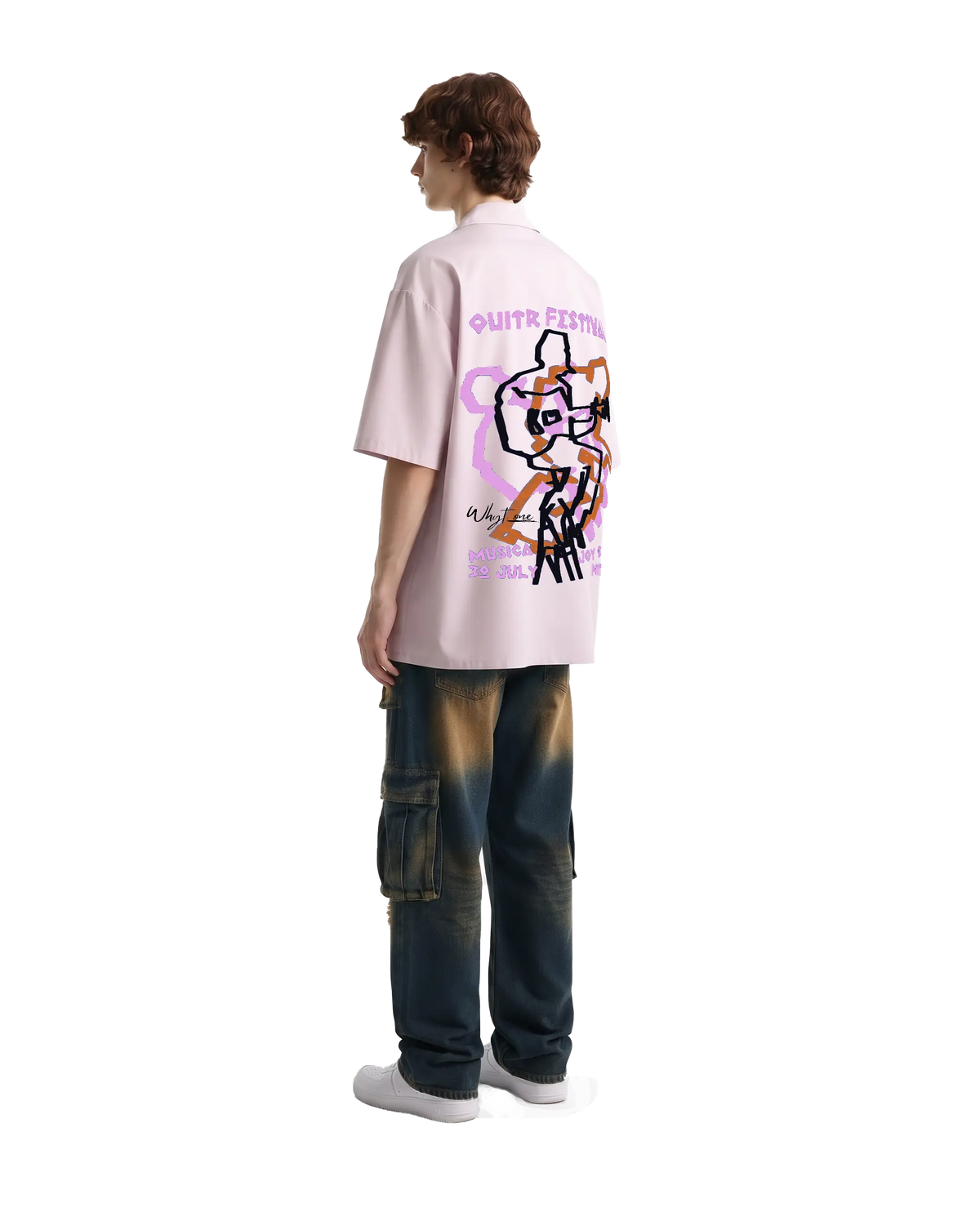 French terry Oversized Button Shirt