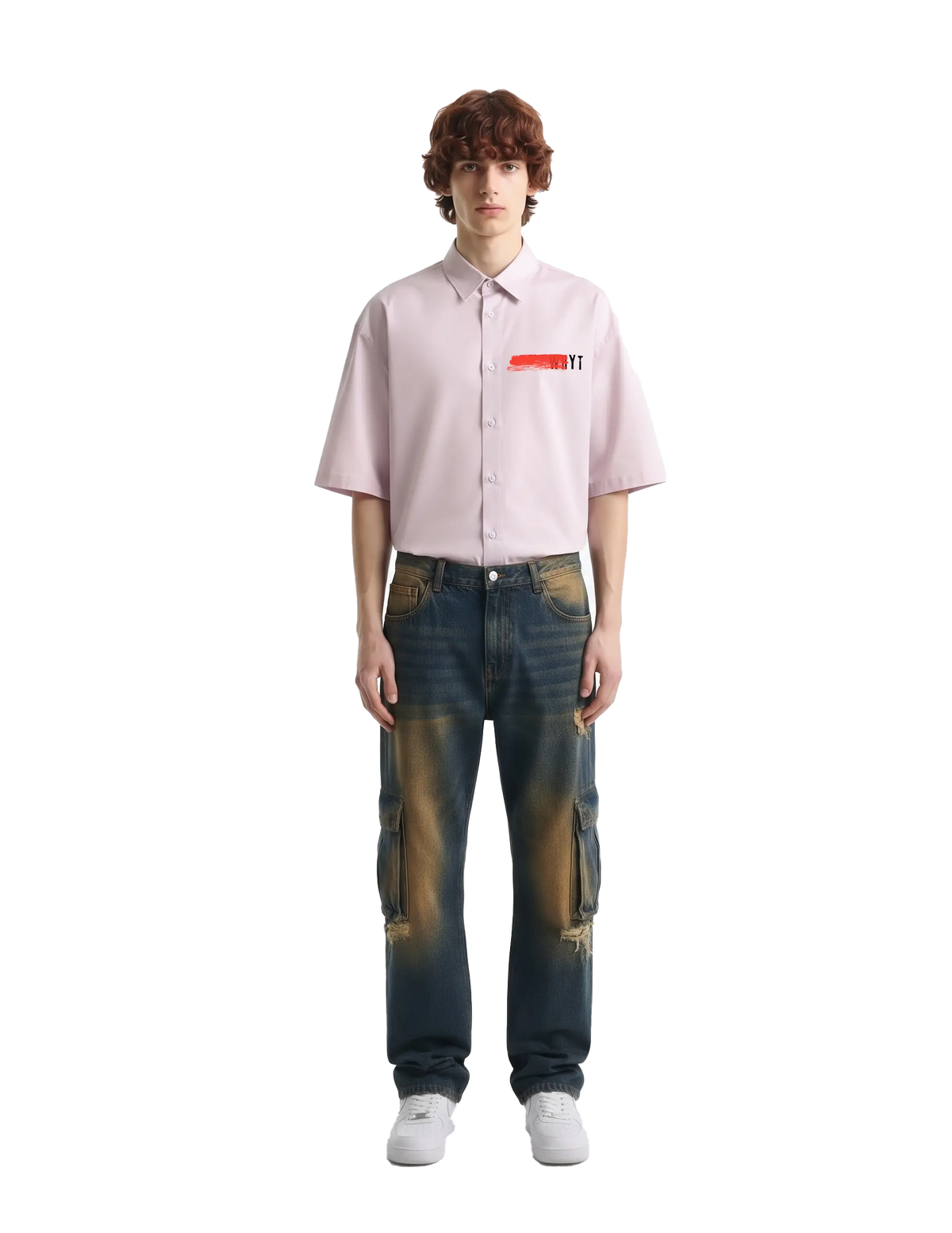 French terry Oversized Button Shirt